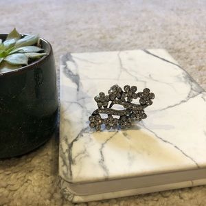 Statement crystal ring